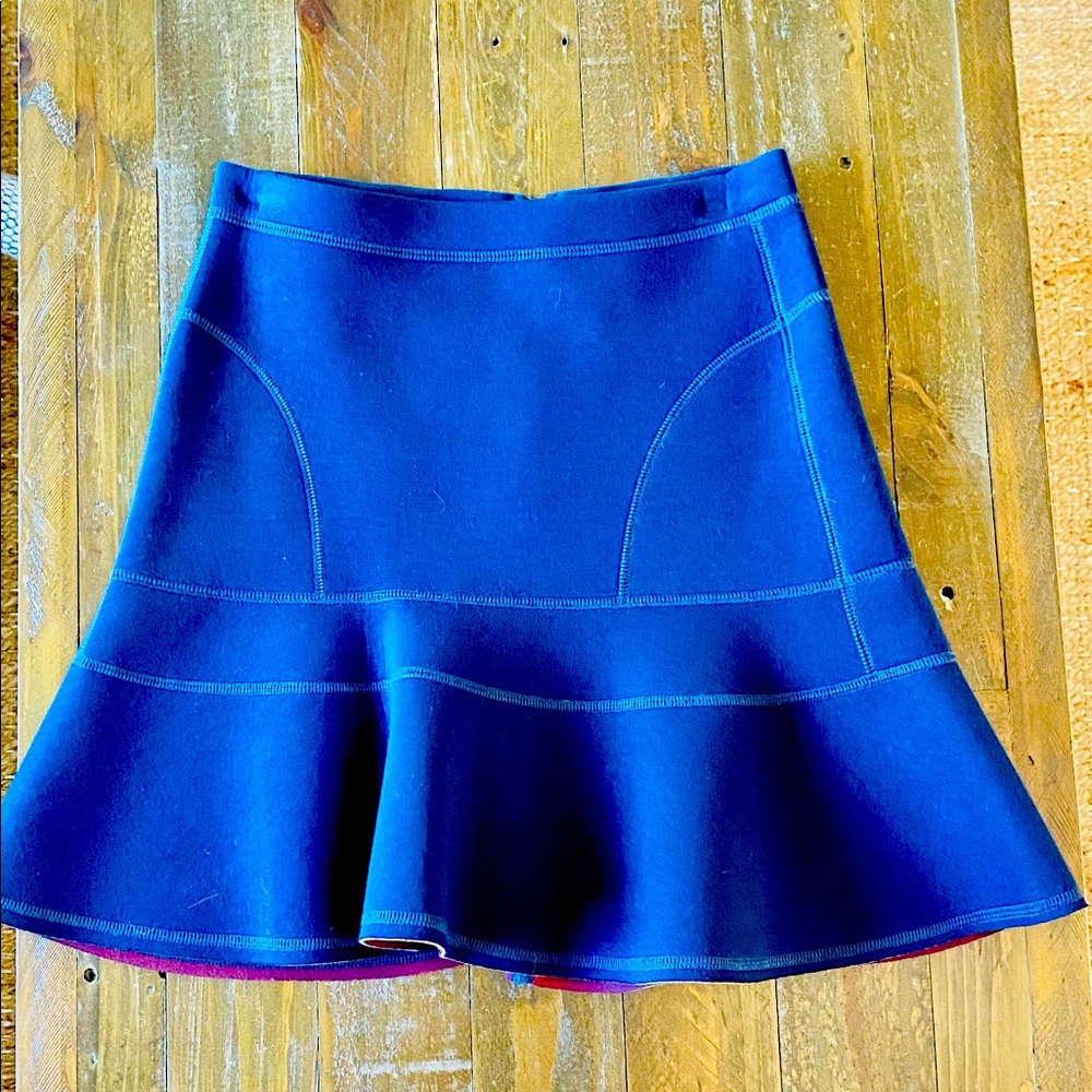 JCREW Navy blue scuba skirt